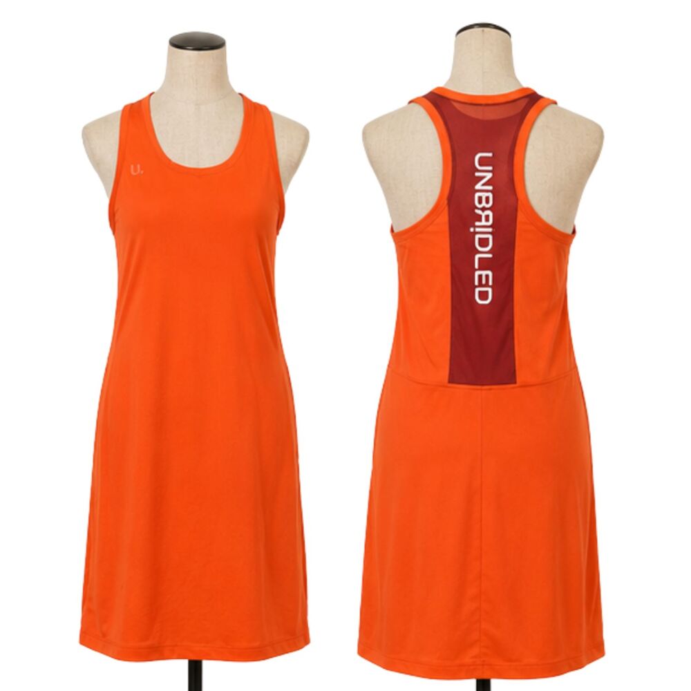 Unbridled Orange Racerback Athletic Dress Women's Medium Active Tennis